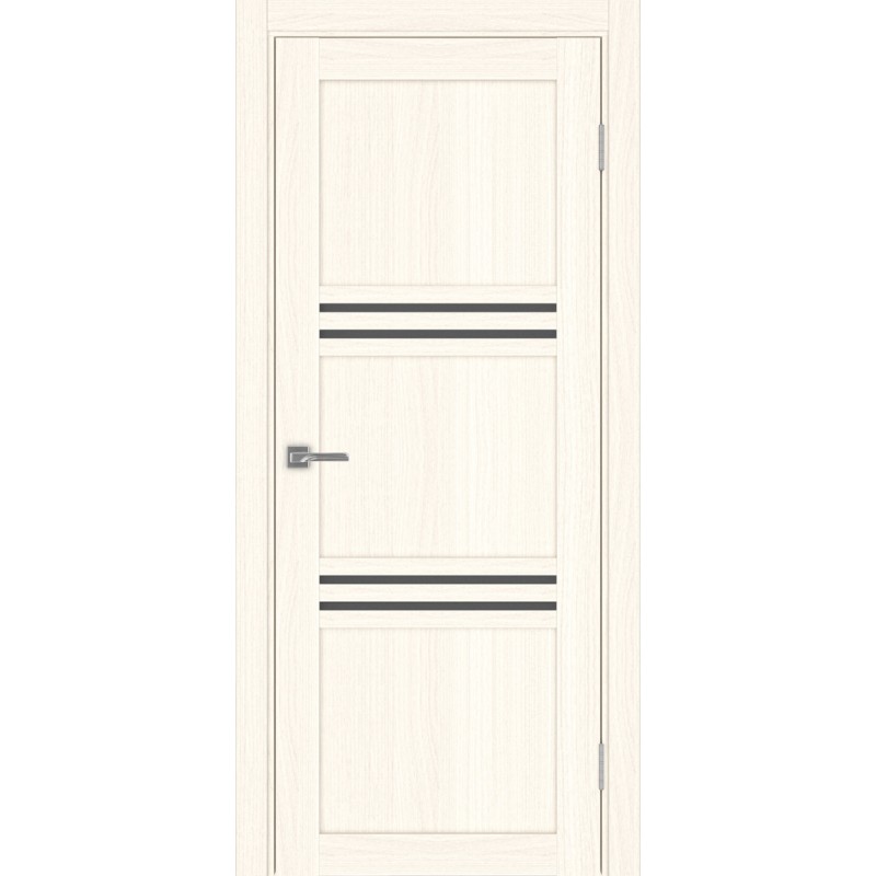 Межкомнатная дверь Турин 553.12, цвет ясень светлый, заполнение Графит матовое, размер 200*80 см.