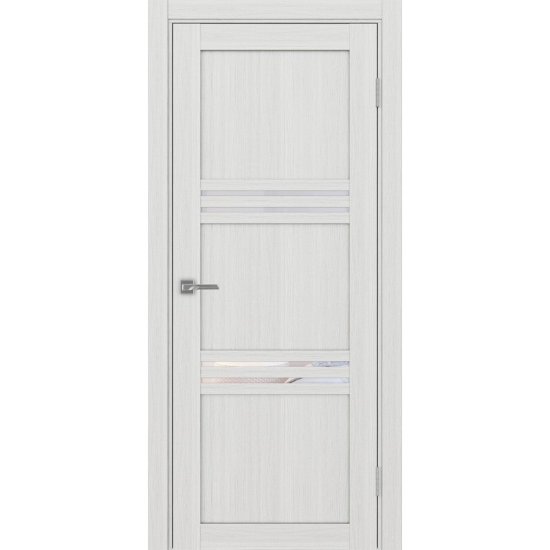 Межкомнатная дверь Турин 553.12, цвет ясень серебристый, заполнение Прозрачное, размер 200*80 см.