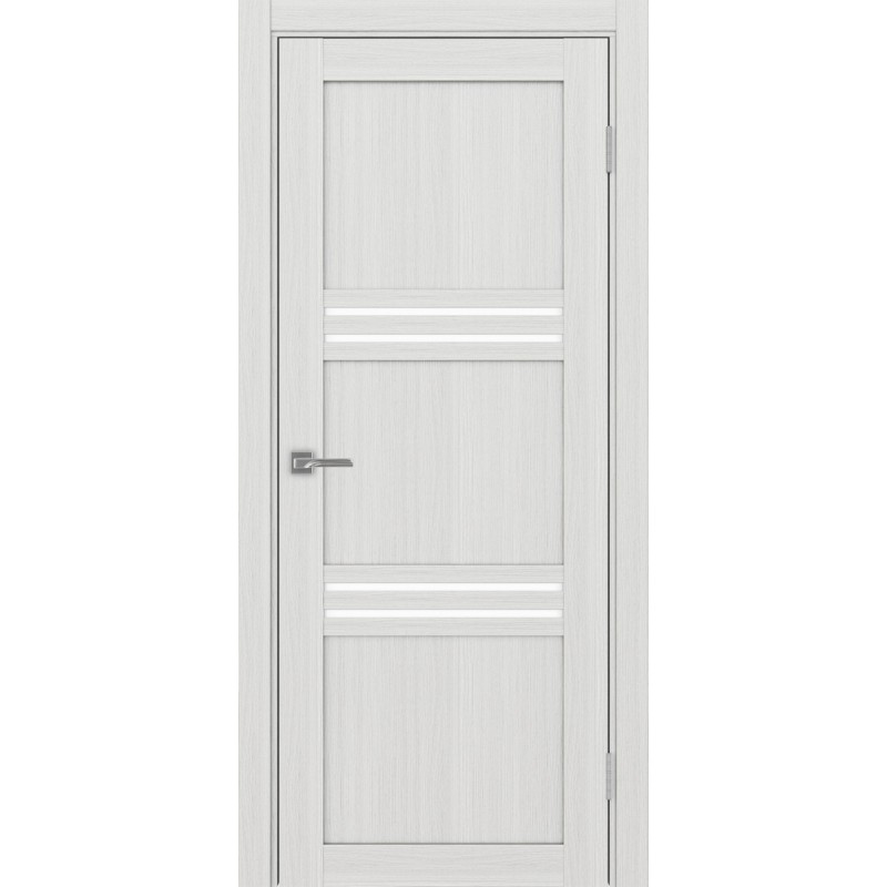 Межкомнатная дверь Турин 553.12, цвет ясень серебристый, заполнение LACбелый, размер 200*80 см.