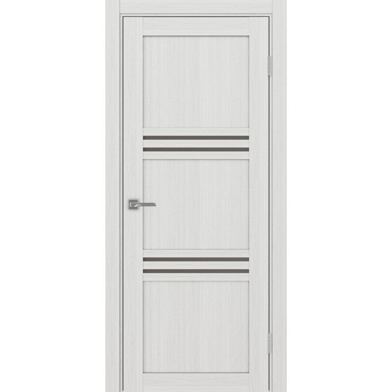 Межкомнатная дверь Турин 553.12, цвет ясень серебристый, заполнение Бронза матовое, размер 200*80 см.