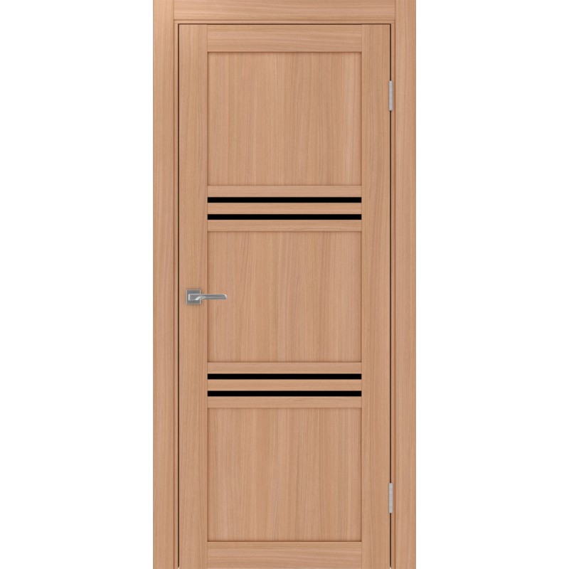 Межкомнатная дверь Турин 553.12, цвет ясень тёмный, заполнение LACчерный, размер 200*80 см.