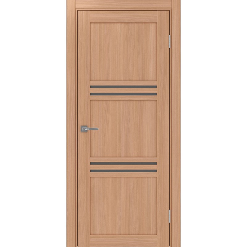 Межкомнатная дверь Турин 553.12, цвет ясень тёмный, заполнение Графит матовое, размер 200*80 см.