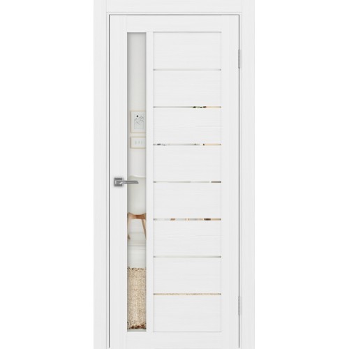 Турин 554.21, цвет белый лёд, заполнение Зеркало, размер 200*80 см.