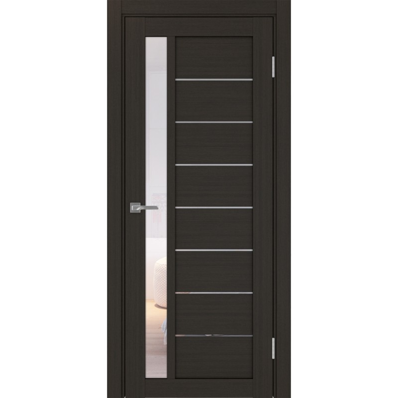 Межкомнатная дверь Турин 554.21, цвет венге FL, заполнение Прозрачное, размер 200*80 см.