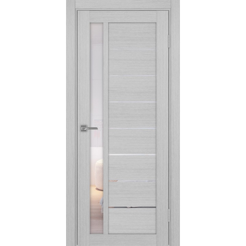 Межкомнатная дверь Турин 554.21, цвет дуб серый FL, заполнение Прозрачное, размер 200*80 см.