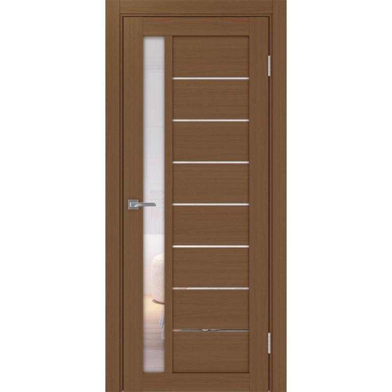 Межкомнатная дверь Турин 554.21, цвет орех NL, заполнение Прозрачное, размер 200*80 см.