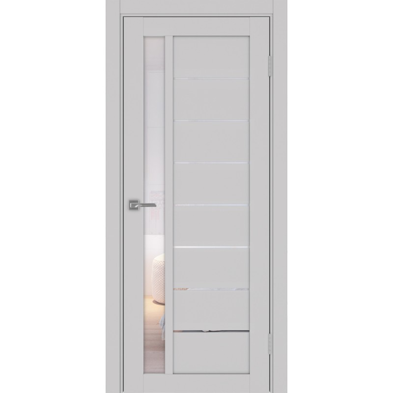 Межкомнатная дверь Турин 554.21, цвет пепельный, заполнение Прозрачное, размер 200*80 см.