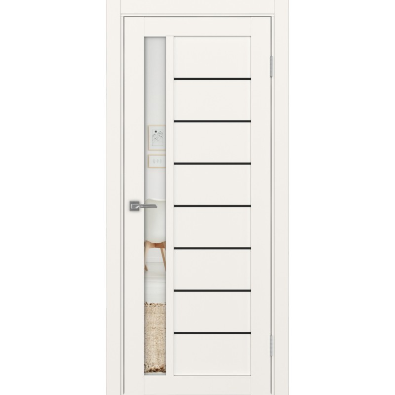 Межкомнатная дверь Турин 554.21 АПП молдинг SB, цвет, бежевый, заполнение Зеркало, размер 200*80 см.