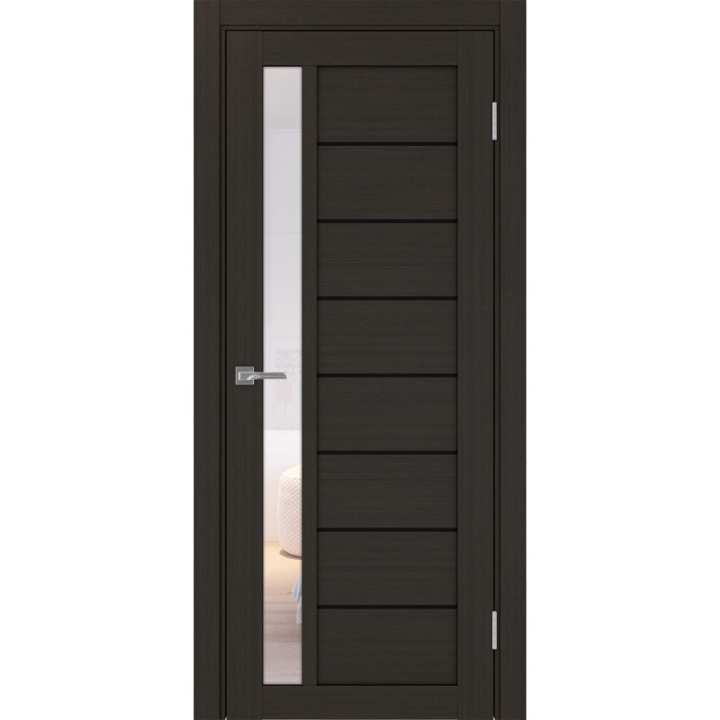 Межкомнатная дверь Турин 554.21 АПП молдинг SB, цвет венге FL, заполнение Прозрачное, размер 200*80 см.