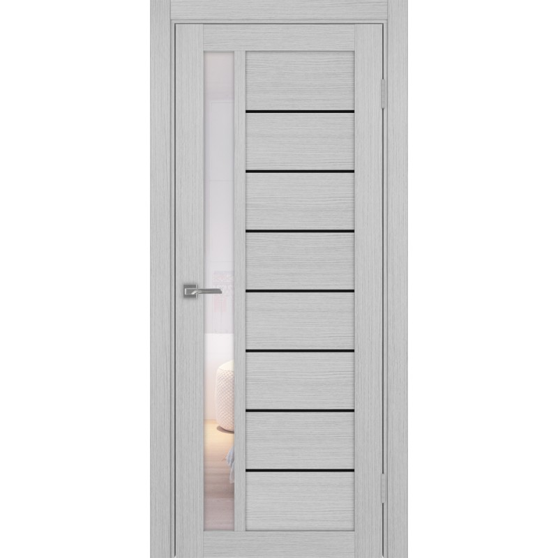 Межкомнатная дверь Турин 554.21 АПП молдинг SB, цвет дуб серый FL, заполнение Прозрачное, размер 200*80 см.