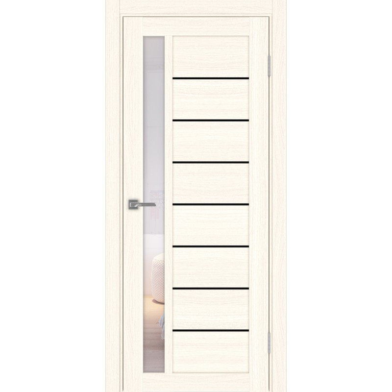 Межкомнатная дверь Турин 554.21 АПП молдинг SB, цвет ясень светлый, заполнение Прозрачное, размер 200*80 см.