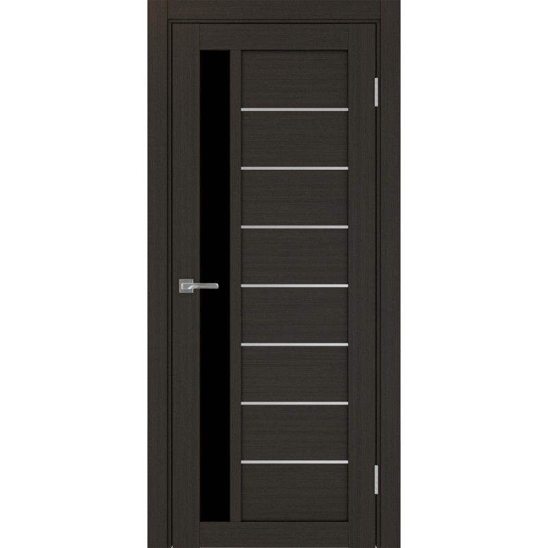 Межкомнатная дверь Турин 554.21 АПП молдинг SC, цвет венге FL, заполнение LACчерный, размер 200*80 см.