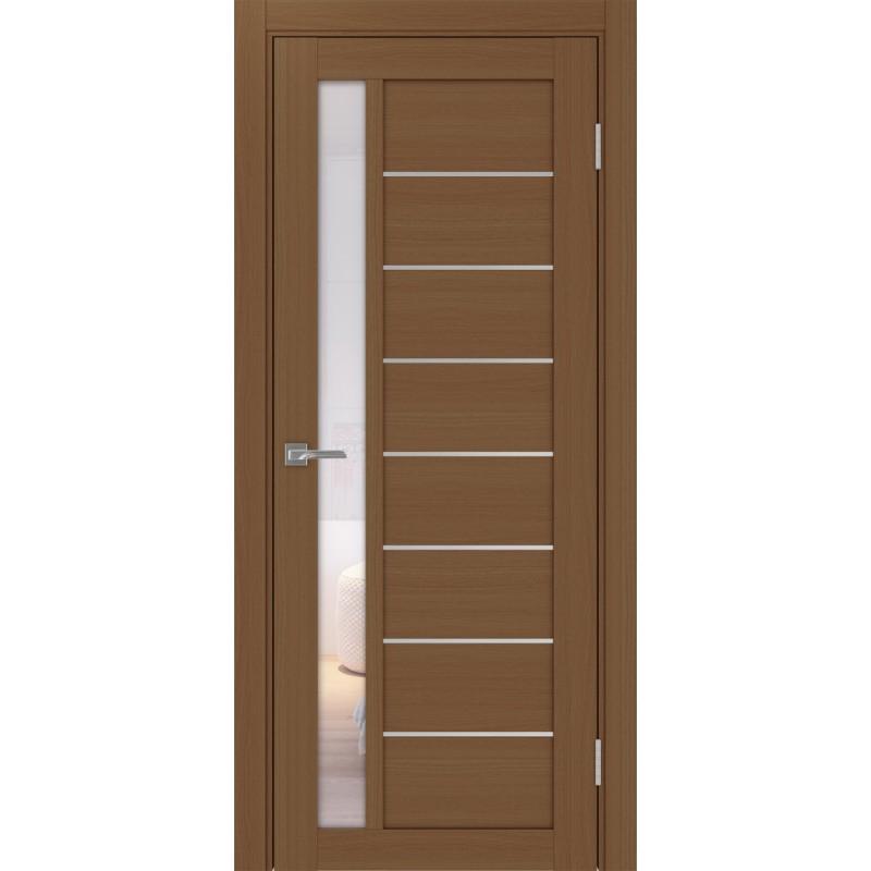 Межкомнатная дверь Турин 554.21 АПП молдинг SC, цвет орех NL, заполнение Прозрачное, размер 200*80 см.