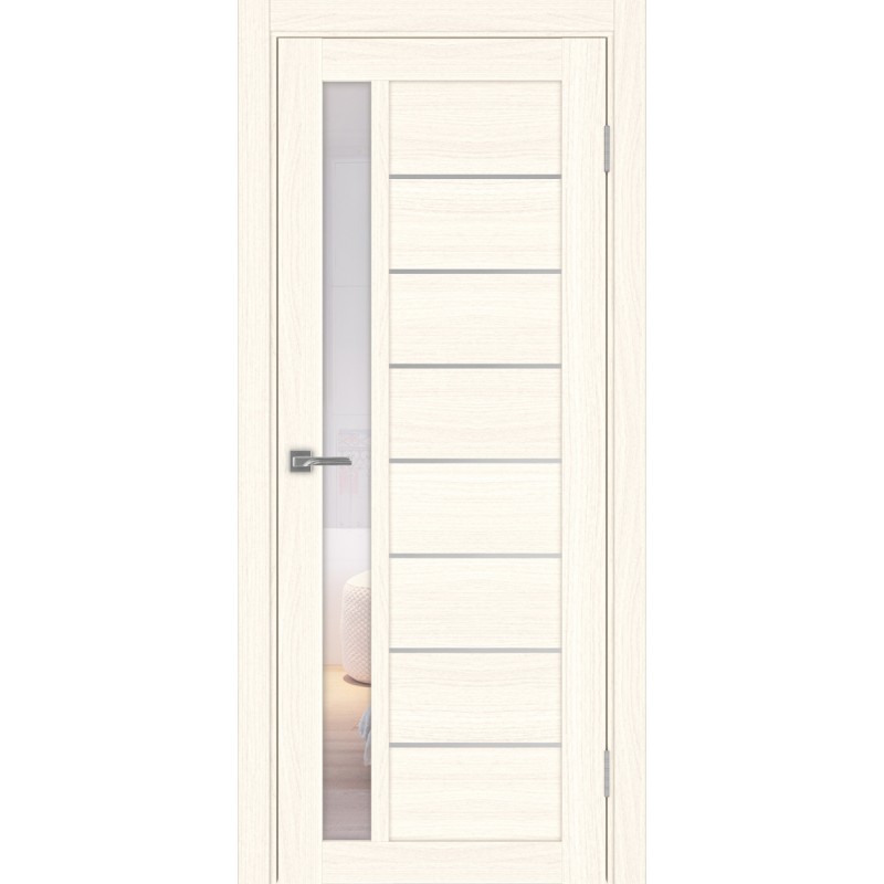 Межкомнатная дверь Турин 554.21 АПП молдинг SC, цвет ясень светлый, заполнение Прозрачное, размер 200*80 см.