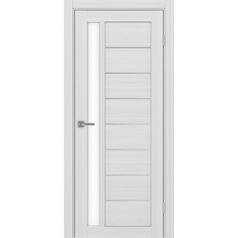 Межкомнатная дверь Турин 554.21 АПП молдинг SC, цвет ясень серебристый, заполнение LACбелый, размер 200*80 см.