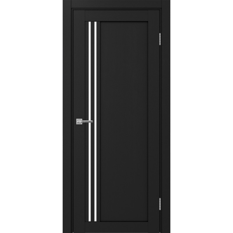 Межкомнатная дверь Турин 555.21, цвет Антрацит стекло LACбелый, размер 80*200 см.