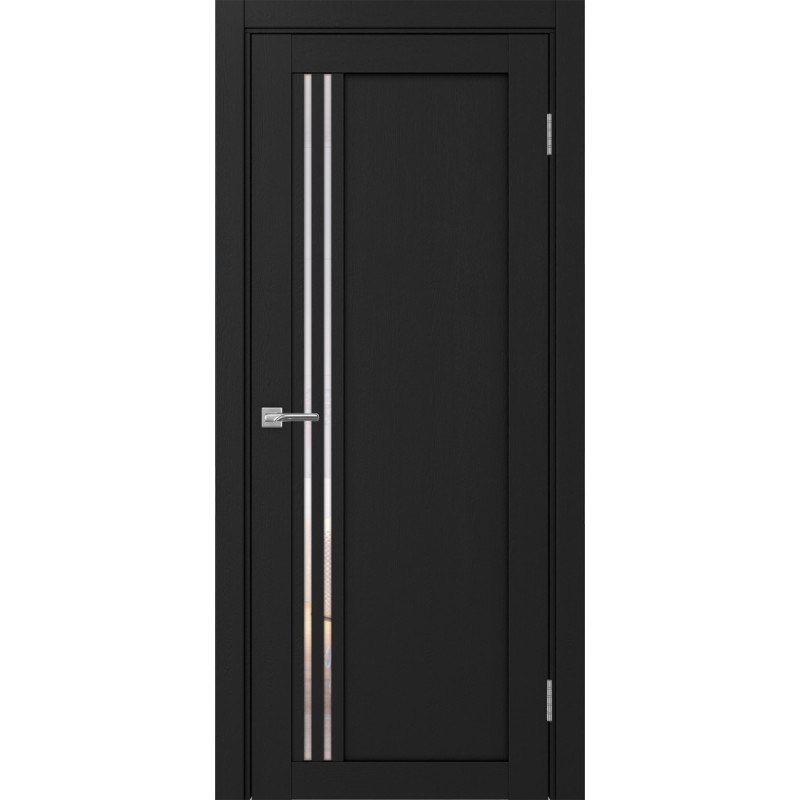 Межкомнатная дверь Турин 555.21, цвет Антрацит стекло Прозрачное, размер 80*200 см.