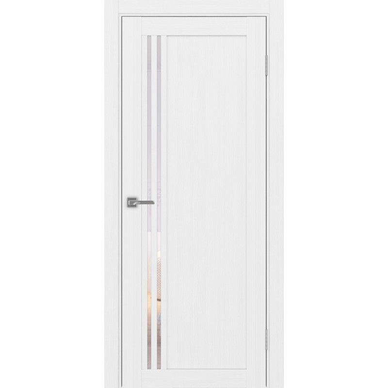 Межкомнатная дверь Турин 555.21, цвет белый лёд, заполнение Прозрачное, размер 200*80 см.