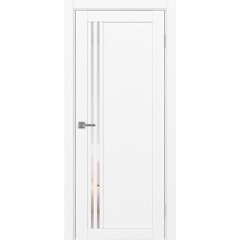 Межкомнатная дверь Турин 555.21, цвет белый снежный, заполнение Прозрачное, размер 200*80 см.