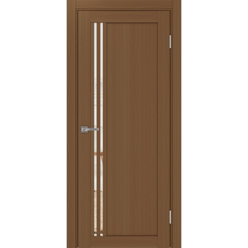 Межкомнатная дверь Турин 555.21, цвет орех NL, заполнение Зеркало/Зеркало, размер 200*80 см.