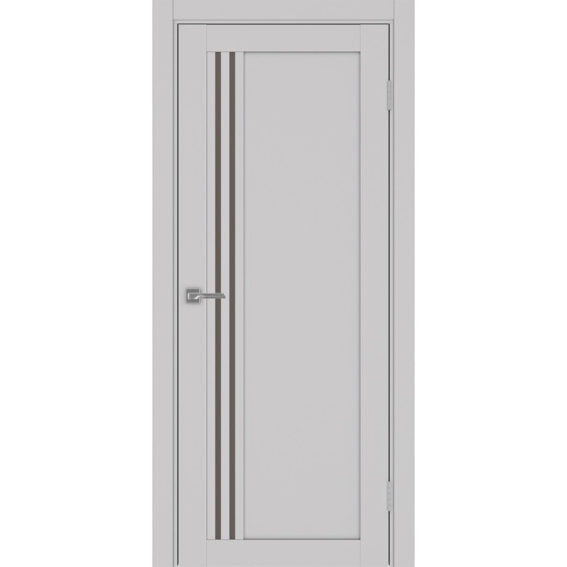 Межкомнатная дверь Турин 555.21, цвет пепельный, заполнение Бронза матовое, размер 200*80 см.