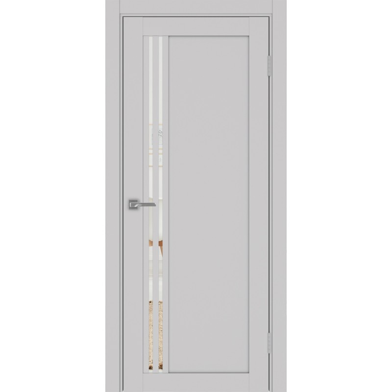 Межкомнатная дверь Турин 555.21, цвет пепельный, заполнение Зеркало/Зеркало, размер 200*80 см.