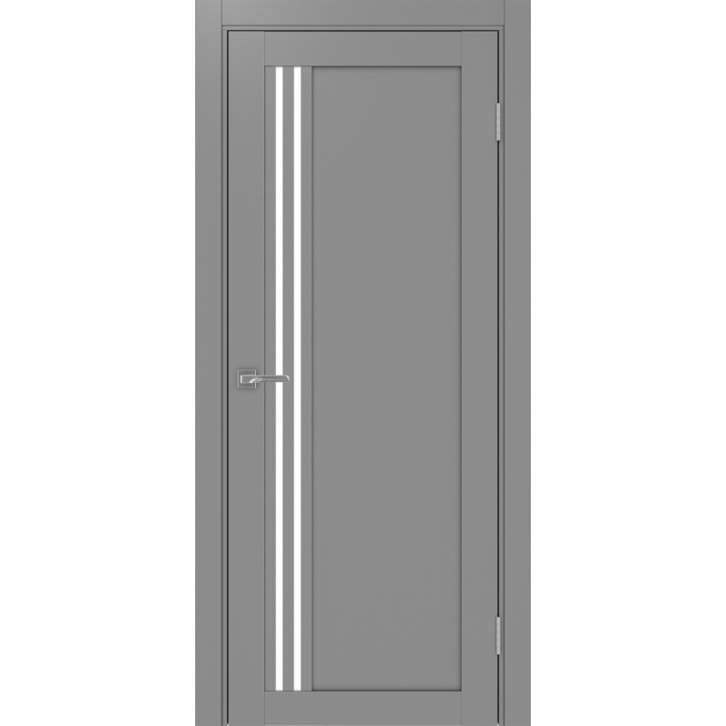 Межкомнатная дверь Турин 555.21, цвет серый, заполнение LACбелый, размер 200*80 см.