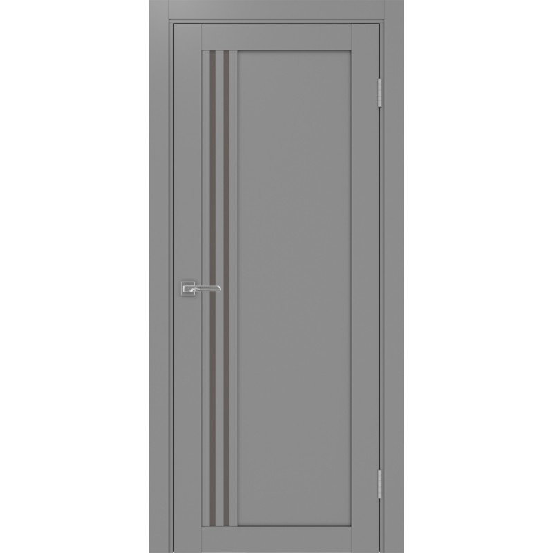 Межкомнатная дверь Турин 555.21, цвет серый, заполнение Бронза матовое, размер 200*80 см.