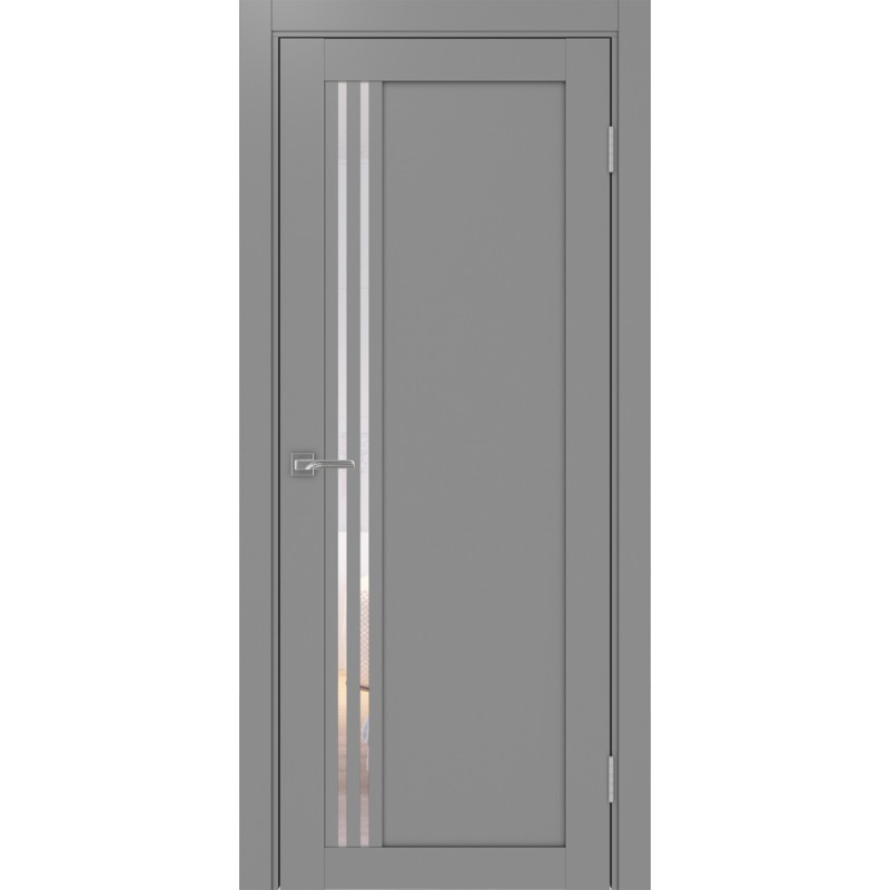 Межкомнатная дверь Турин 555.21, цвет серый, заполнение Прозрачное, размер 200*80 см.