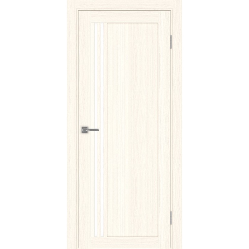 Межкомнатная дверь Турин 555.21, цвет ясень светлый, заполнение LACбелый, размер 200*80 см.