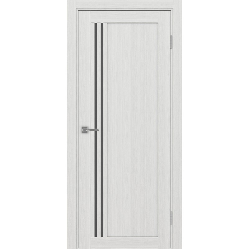 Межкомнатная дверь Турин 555.21, цвет ясень серебристый, заполнение Графит матовое, размер 200*80 см.