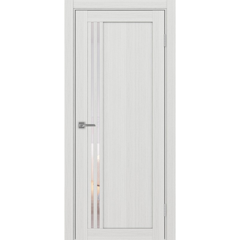 Межкомнатная дверь Турин 555.21, цвет ясень серебристый, заполнение Прозрачное, размер 200*80 см.