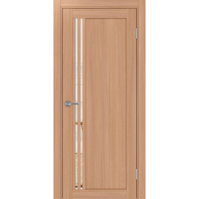 Межкомнатная дверь Турин 555.21, цвет ясень тёмный, заполнение Зеркало/Зеркало, размер 200*80 см.