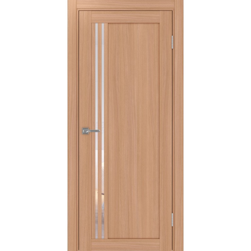 Межкомнатная дверь Турин 555.21, цвет ясень тёмный, заполнение Прозрачное, размер 200*80 см.