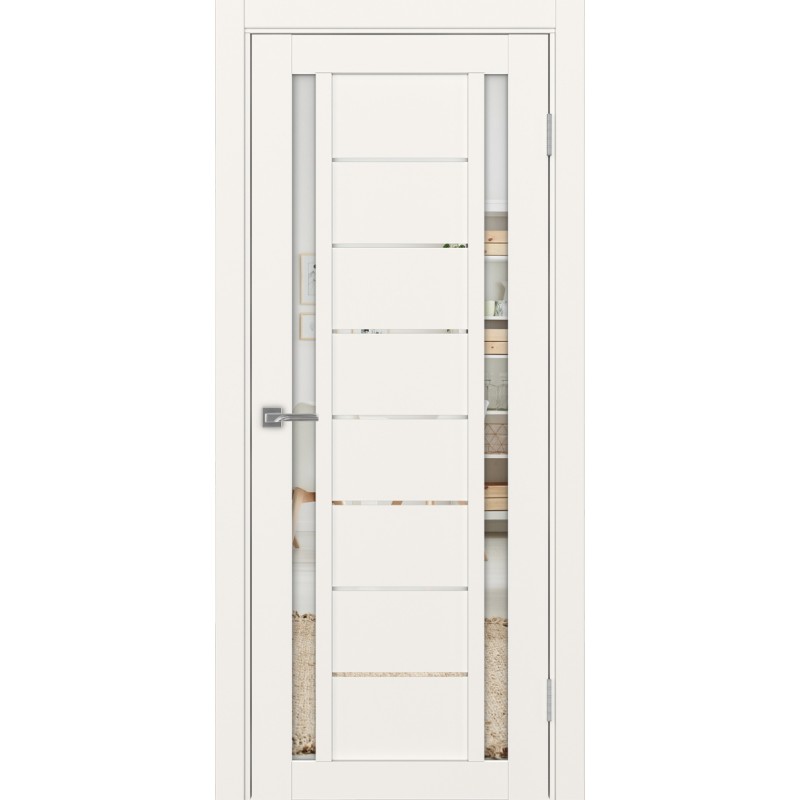 Межкомнатная дверь Турин 558.212, цвет, бежевый, заполнение Зеркало, размер 200*80 см.