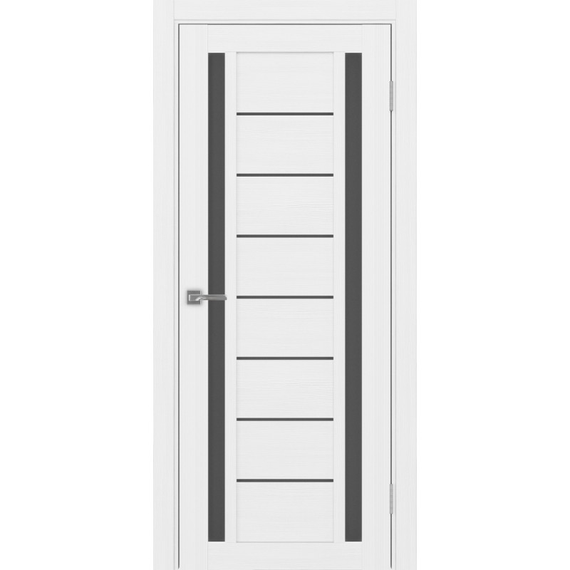 Межкомнатная дверь Турин 558.212, цвет белый лёд, заполнение Графит матовое, размер 200*80 см.