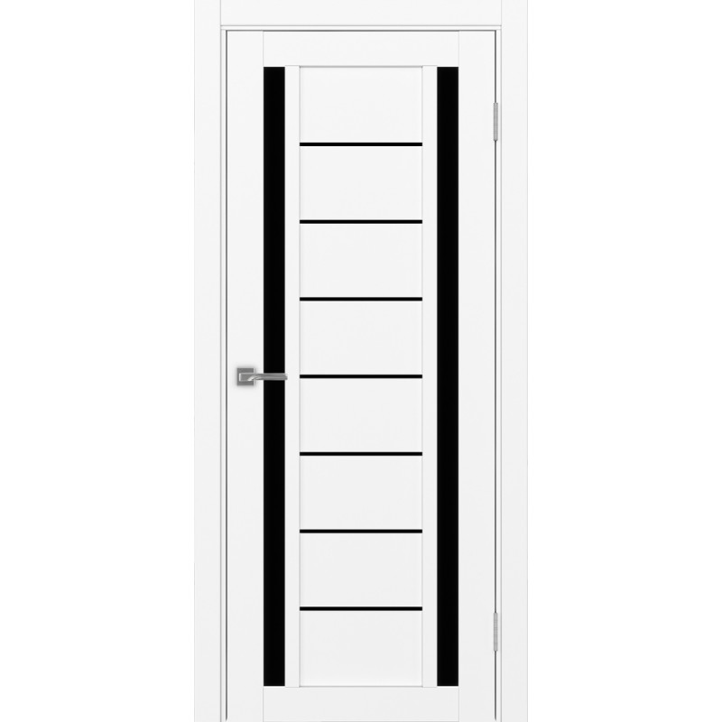Межкомнатная дверь Турин 558.212, цвет белый снежный, заполнение LACчерный, размер 200*80 см.