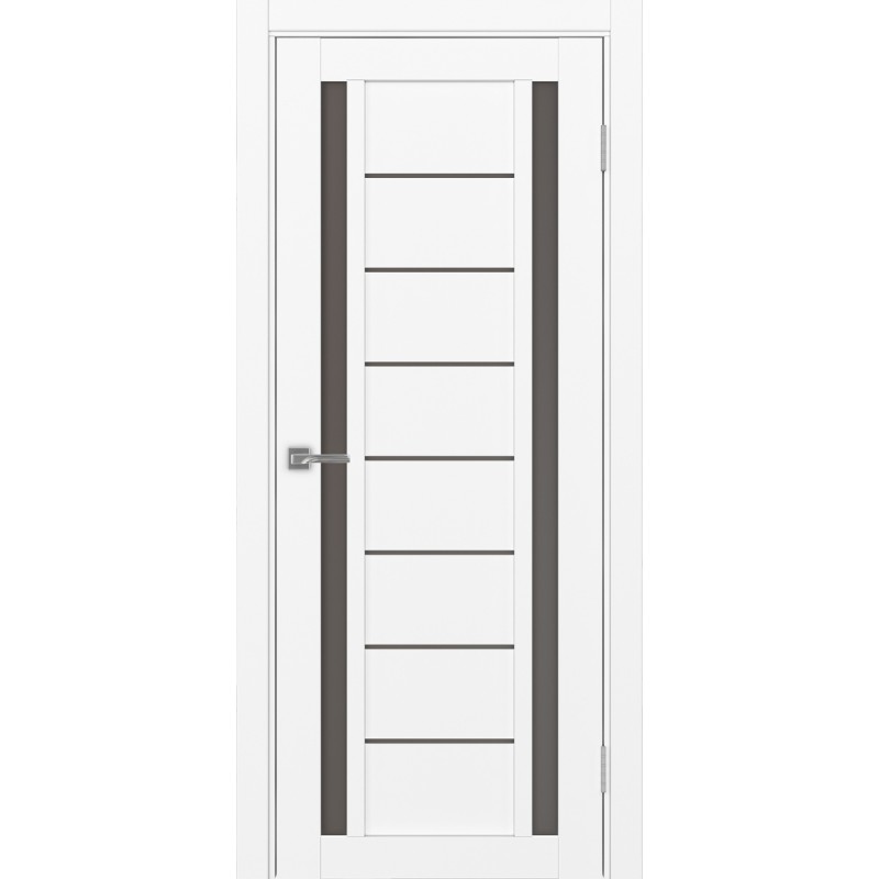 Межкомнатная дверь Турин 558.212, цвет белый снежный, заполнение Бронза матовое, размер 200*80 см.