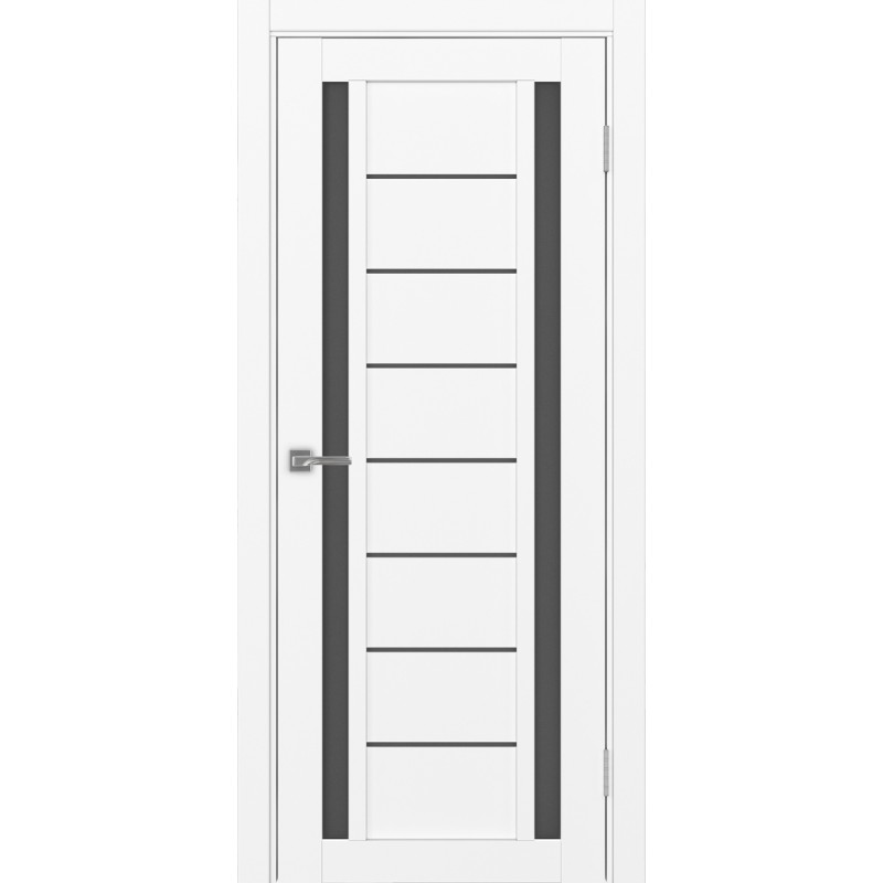 Межкомнатная дверь Турин 558.212, цвет белый снежный, заполнение Графит матовое, размер 200*80 см.