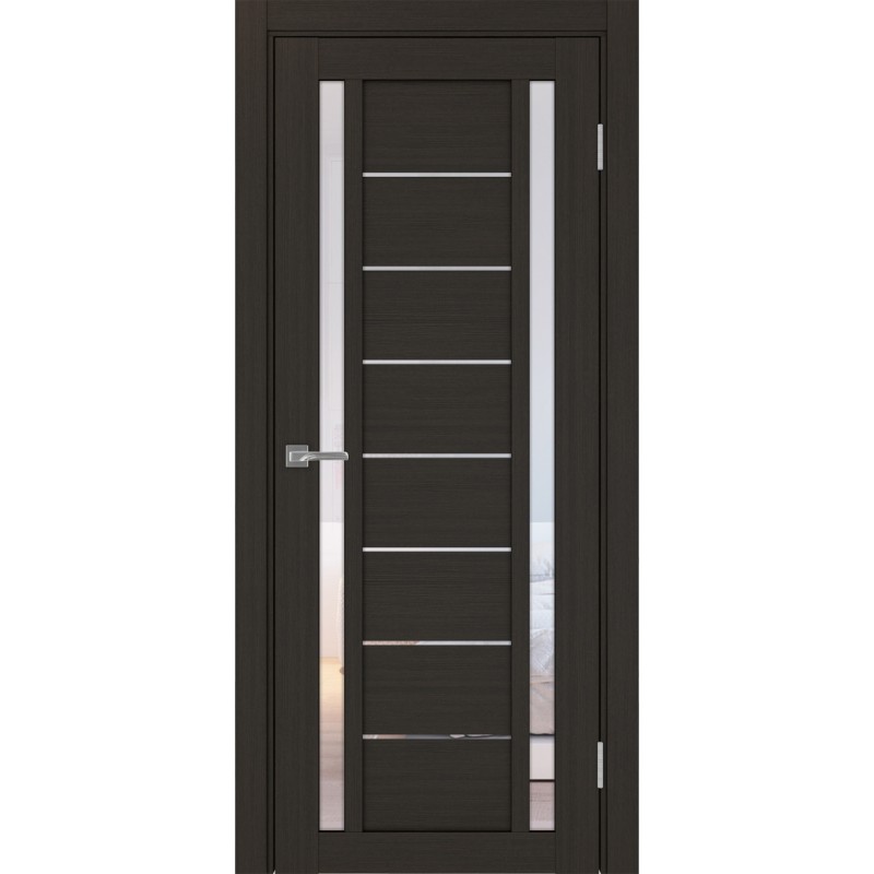 Межкомнатная дверь Турин 558.212, цвет венге FL, заполнение Прозрачное, размер 200*80 см.