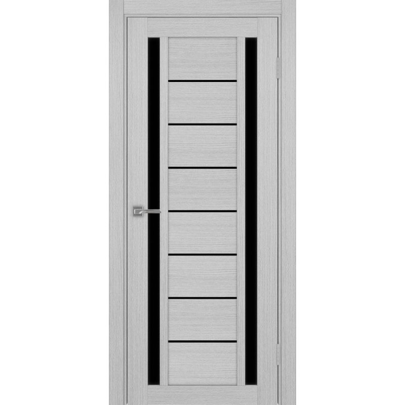 Межкомнатная дверь Турин 558.212, цвет дуб серый FL, заполнение LACчерный, размер 200*80 см.