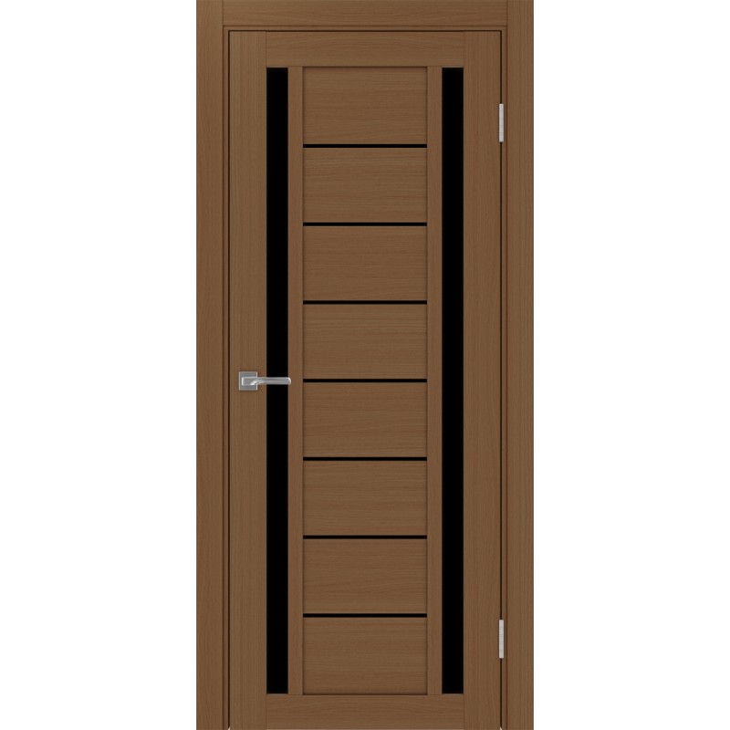 Межкомнатная дверь Турин 558.212, цвет орех NL, заполнение LACчерный, размер 200*80 см.
