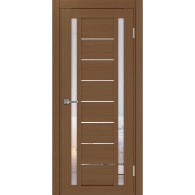 Межкомнатная дверь Турин 558.212, цвет орех NL, заполнение Прозрачное, размер 200*80 см.