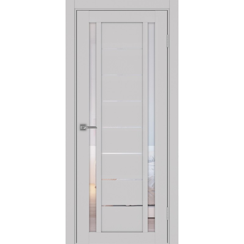 Межкомнатная дверь Турин 558.212, цвет пепельный, заполнение Прозрачное, размер 200*80 см.