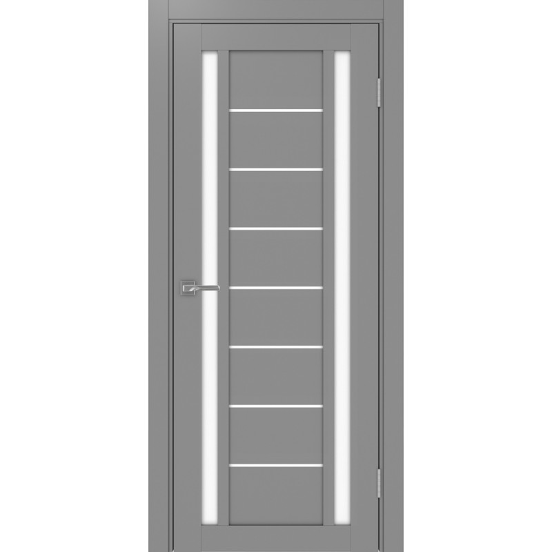 Межкомнатная дверь Турин 558.212, цвет серый, заполнение LACбелый, размер 200*80 см.