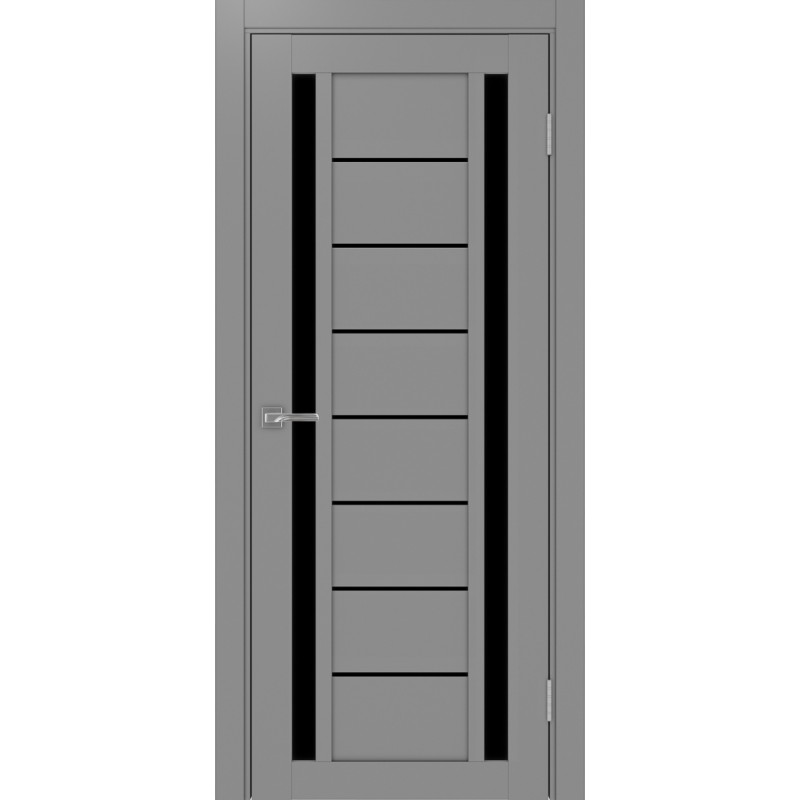 Межкомнатная дверь Турин 558.212, цвет серый, заполнение LACчерный, размер 200*80 см.