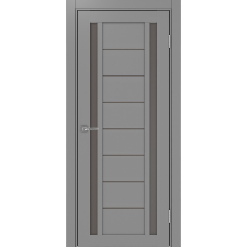 Межкомнатная дверь Турин 558.212, цвет серый, заполнение Бронза матовое, размер 200*80 см.