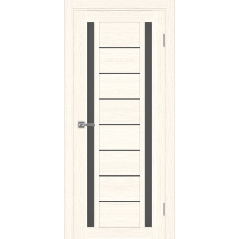 Межкомнатная дверь Турин 558.212, цвет ясень светлый, заполнение Графит матовое, размер 200*80 см.