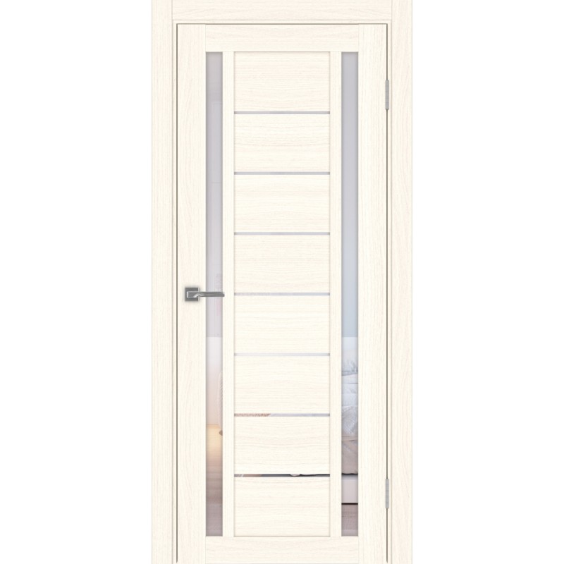 Межкомнатная дверь Турин 558.212, цвет ясень светлый, заполнение Прозрачное, размер 200*80 см.