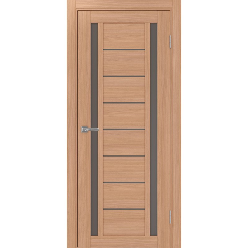 Межкомнатная дверь Турин 558.212, цвет ясень тёмный, заполнение Бронза матовое, размер 200*80 см.